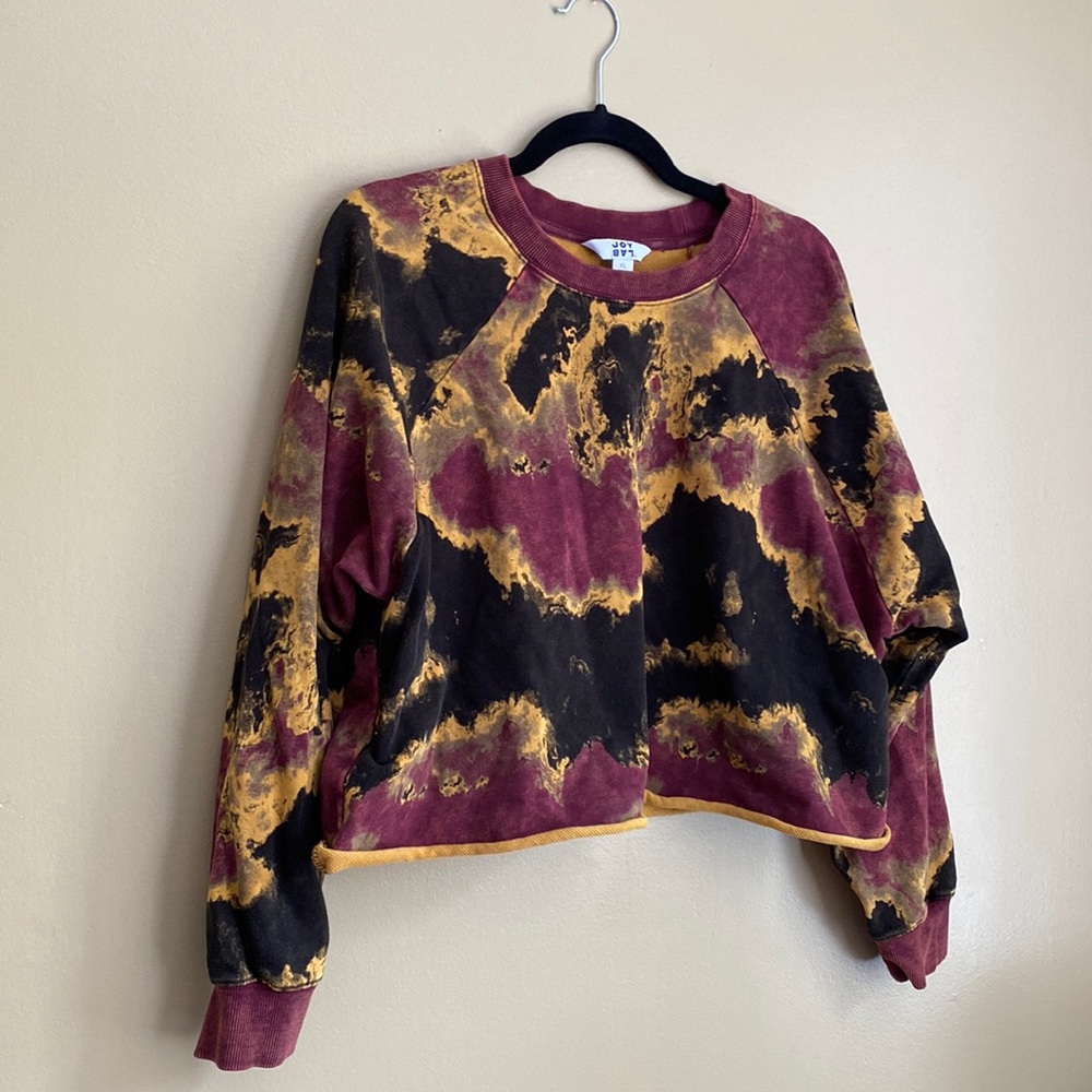 Target - Joy Lab - acid wash terry crop sweatshirt matching bottoms also listed